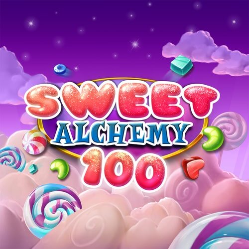 Sweet Alchemy 100 social casino screenshot with the game title
